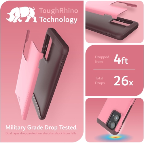 TUDIA Merge for Motorola Edge 2024 Case 5G Military Grade Cover - Smokey Pink