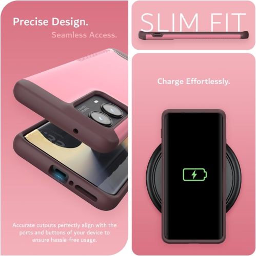 TUDIA Merge for Motorola Edge 2024 Case 5G Military Grade Cover - Smokey Pink