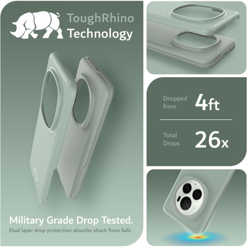 TUDIA MergeGrip for Honor Magic 6 Pro Case 5G 2024 Military Grade Cover - Green Lily