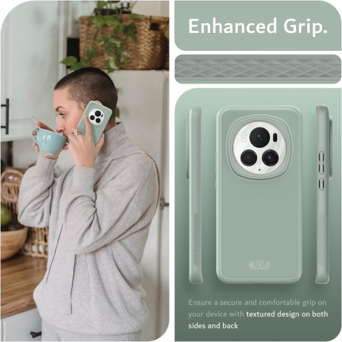 TUDIA MergeGrip for Honor Magic 6 Pro Case 5G 2024 Military Grade Cover - Green Lily