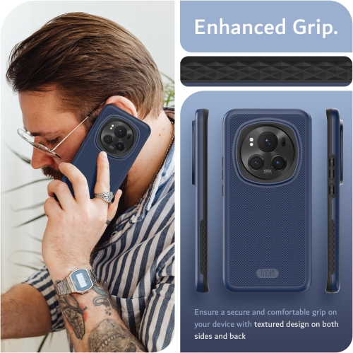 TUDIA MergeGrip for Honor Magic 6 Pro Case 5G 2024 Military Grade Cover - Indigo Blue