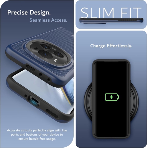 TUDIA MergeGrip for Honor Magic 6 Pro Case 5G 2024 Military Grade Cover - Indigo Blue