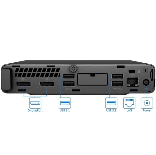 HP ProDesk 705 G4 Mini Business Desktop - AMD Ryzen 5 PRO 2400GE, 32GB Memory, 512GB SSD, Win 11 Pro + Wi-Fi by HP - Refurbished condition - Image 2