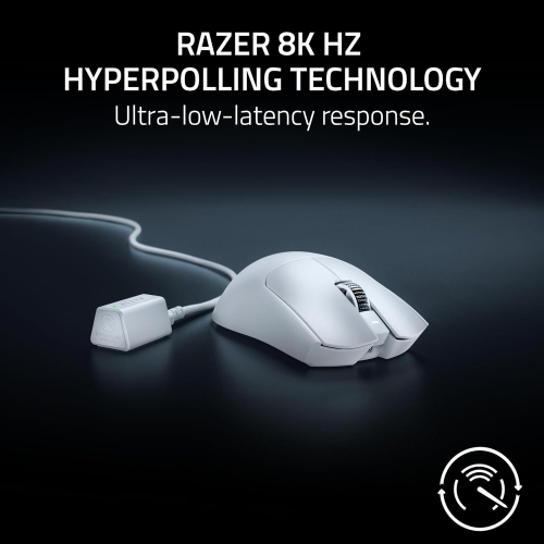 Remis à neuf - Souris de jeu optique sans fil ultralégère Viper V3 Pro de Razer avec autonomie de 95 heures - Blanc