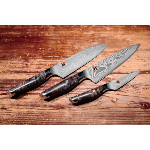 MIYABI IKI 7 inch, Santoku, Brown