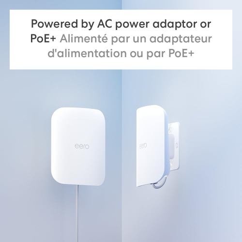 eero Outdoor 7 dual-band mesh wifi router, Weatherproof rating of IP66, Coverage up to 1,390 m² outdoors, 1-pack, Includes 30W PoE+ adaptor - Open Box
