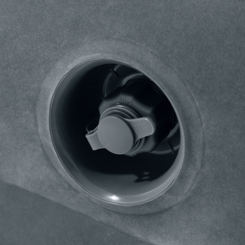 Intex – Canapé-lit coulissant gonflable grand format avec fauteuil-lit, gris foncé