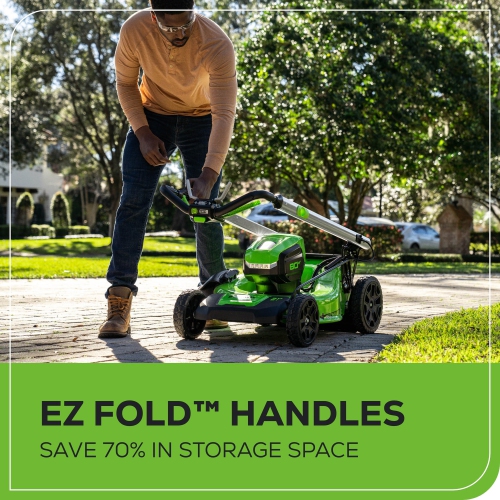 Greenworks 80V 21" Self-Propelled Cordless Lawn Mower, 4.0Ah Battery & Rapid Charger Included