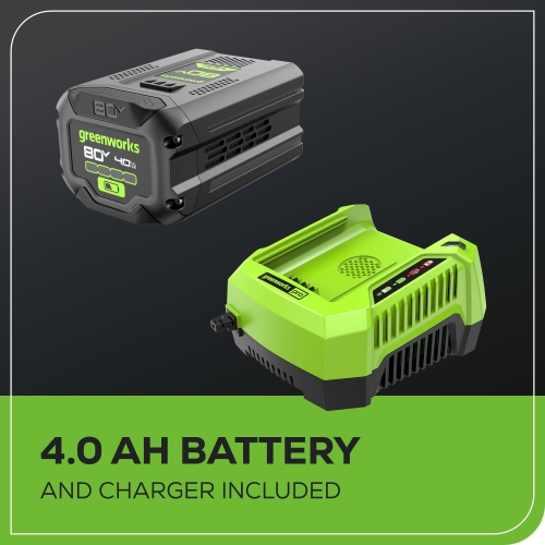 Greenworks 80V 21" Self-Propelled Cordless Lawn Mower, 4.0Ah Battery & Rapid Charger Included