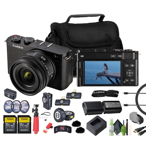 Panasonic Lumix S9Camera, 2 pack of 64GB Memory Card