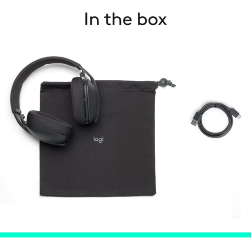 Refurbished - Logitech Zone Vibe 100 Lightweight Wireless Over-Ear Headphones with Noise-Canceling Microphone, Advanced Multipoint Bluetooth Headset