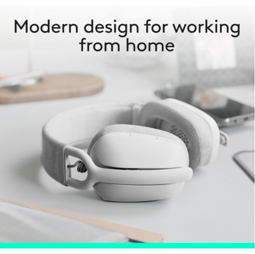 Refurbished - Logitech Zone Vibe 100 Lightweight Wireless Over-Ear Headphones with Noise-Canceling Microphone, Advanced Multipoint Bluetooth Headset