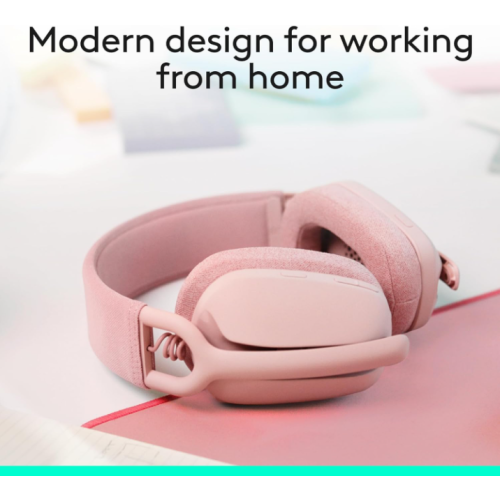 Refurbished - Logitech Zone Vibe 100 Lightweight Wireless Over-Ear Headphones with Noise-Canceling Microphone, Advanced Multipoint Bluetooth Headset