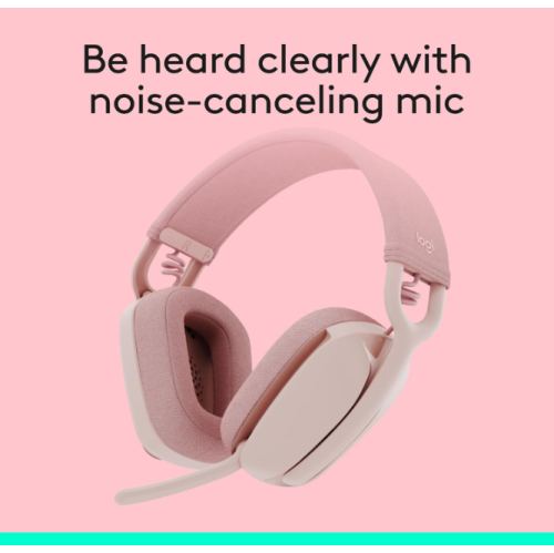 Refurbished - Logitech Zone Vibe 100 Lightweight Wireless Over-Ear Headphones with Noise-Canceling Microphone, Advanced Multipoint Bluetooth Headset