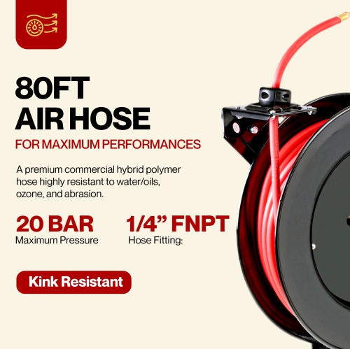 ReelWorks Air Hose Reel Retractable