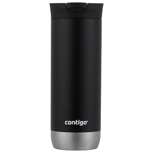 Contigo – Tasse de voyage en acier inoxydable Huron 2,0 avec couvercle antifuite SnapSeal, gobelet isotherme pour café et thé, pensée, 16&nbsp;oz