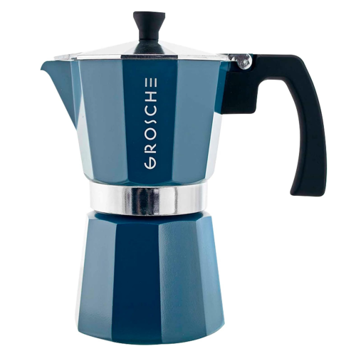 Milano Stovetop Espresso Maker Moka Pot 6 Espresso Cup - 9.3 oz, Blue - Expresso Coffee Maker Stove top Coffee Maker Moka Italian Espresso greca