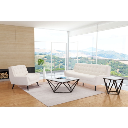 Tintern Coffee Table White & Antique Bronze