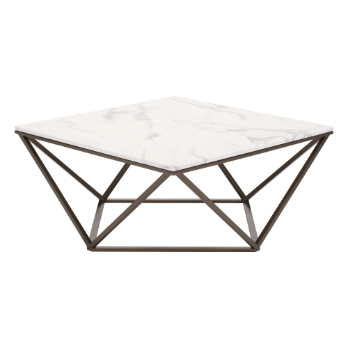 Tintern Coffee Table White & Antique Bronze
