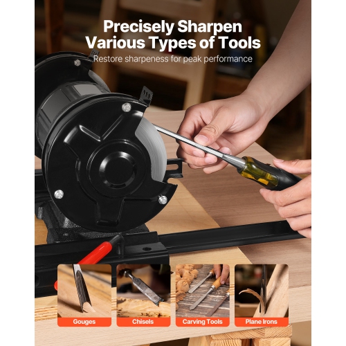 VEVOR Multi-Grind Sharpening System, Vari-Grind Pro Sharpening Jig Kit for 6" & 8" Bench Grinders – with Platform, Long Support Arm & Fingernail