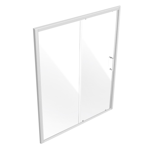 VEVOR 57.7-59 W x 70 H in Semi-frameless Shower Door, Shower Sliding Glass Door with 1/4 in(6mm) Clear Tempered Glass, Waterproof Shatterproof NANO