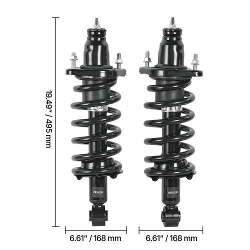 VEVOR 2Pcs Rear Shock Absorber Strut Assembly, Shock and Strut Assembly with Coil Spring, Compatible with 2007-2009 Honda CR-V Models, Replacement