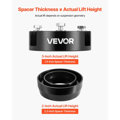 VEVOR 3 Inch Front and 2 Inch Rear Leveling Lift Kit for 2003-2022 Toyota 4Runner 2WD/4WD, 2007-2015 Toyota FJ Cruiser 2WD/4WD,with 2 Bottom Strut