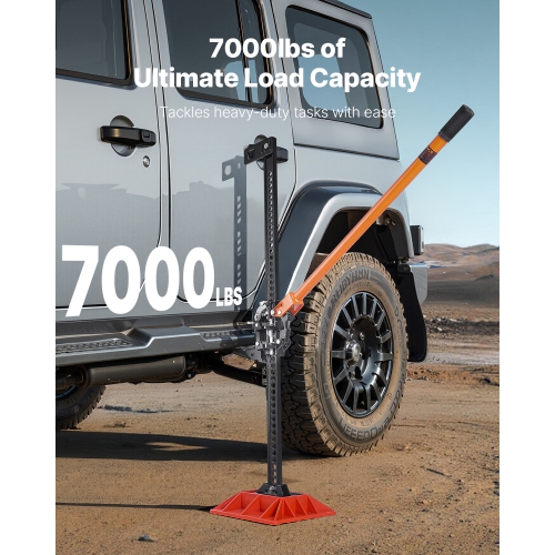 VEVOR 48" Farm Jack with Base, Utility High Lift Farm Jack, 3.18 Ton Capacity Ratcheting Off Road Utility Jacks, Heavy-Duty Lift Jacks with