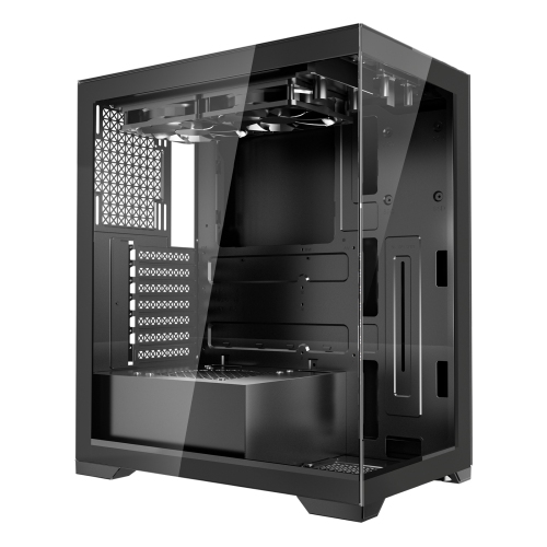 VEVOR PC Gaming Case, Mid-Tower, Computer Case with High-Airflow Tempered Glass Panel, Dust Filter, 2 x 120 mm Fans, for GPU up to 360 mm in Length,