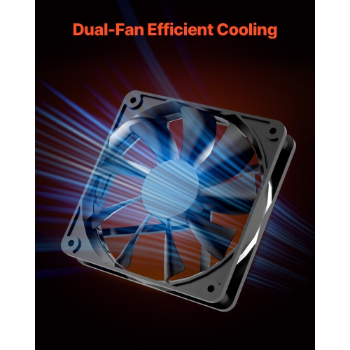 VEVOR PC Gaming Case, Mid-Tower, Computer Case with High-Airflow Tempered Glass Panel, Dust Filter, 2 x 120 mm Fans, for GPU up to 360 mm in Length,