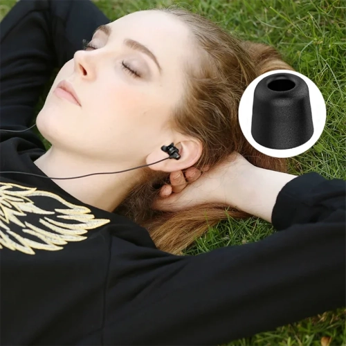 Earphone Tips 12pcs Replacement Earbud Tips Blocking Out Ambient Noise Memory Foam Earbuds Inner 4.9mm for in-Ear Headphones with 5mm-6mm Tips
