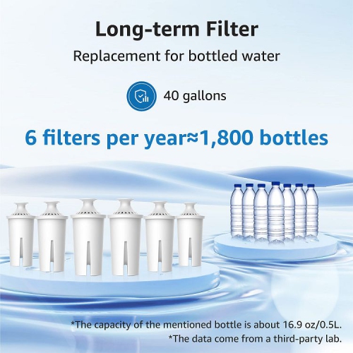 Filtre à eau de rechange pour pichets et distributeurs Brita, Classic 35557, Ob03, Mavea 107007 et plus, réduire le chlore et le mauvais goût