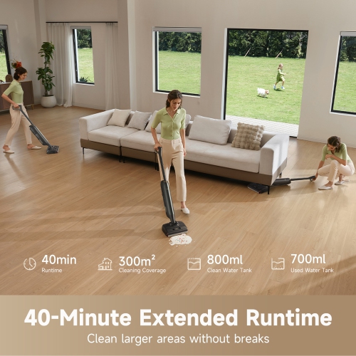 MOVA M10 Cordless Wet&Dry Vacuum Cleaner,Dual-Edge Self-Cleaning,18bar Suction,Zero-Tangle