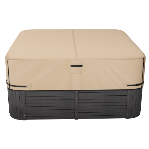 VEVOR 95 x 95 x 20 Inch Outdoor Hot Tub Cover, Weatherproof and Waterproof Hot Tub Cover Protector, 600D Heavy Duty Oxford Fabric and 950N Tearing