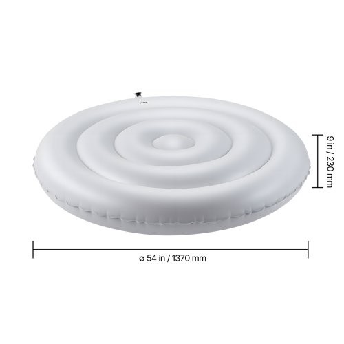 VEVOR 4.5 Ft Inflatable Hot Tub Cover, Round Hot Tub Cover Protector, Insulated Spa Covers for Inflatable Hottub,Weatherproof and Waterproof Energy