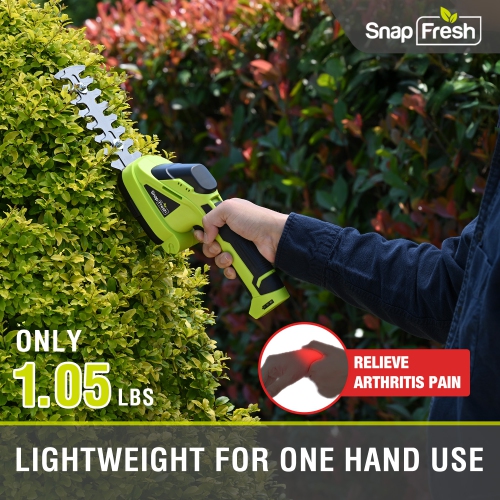 SnapFresh 2 in 1 Cordless Grass Shear and Hedge Trimmer 7.2V Electric Lightweight Shrub Trimmer with Battery and Charger