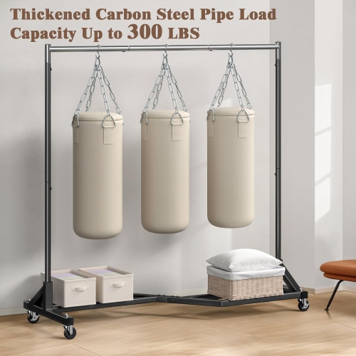 Mr IRONSTONE Clothing Rack, 63 Inches Heavy Duty Garment Rack on Wheels, Commercial Grade Clothes Rack with X Base, Rolling Clothes Racks for Hanging