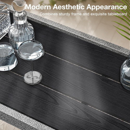 Mr IRONSTONE Outdoor Bar Table 53" Pub Height Dining Table Bistro Patio Table with Waterproof Top and Hammer Finish Stands