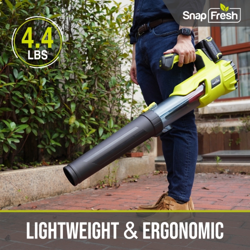 SnapFresh 20V 550CFM Cordless Brushless Leaf Blower with 4.0Ah Battery and Fast Charger