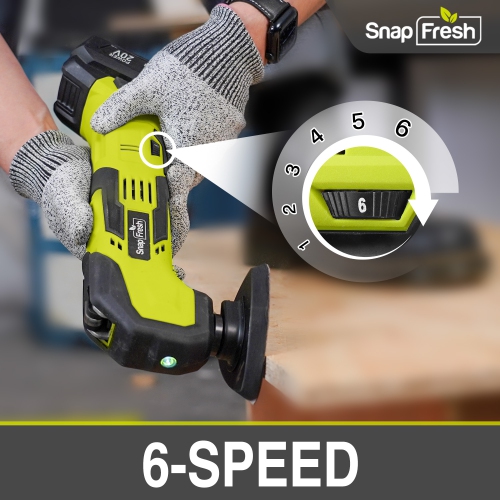 SnapFresh 20V Cordless Oscillating Multi Tool Kit with 6 Speed Settings 24 Accessories 2.0Ah Battery and Charger Included