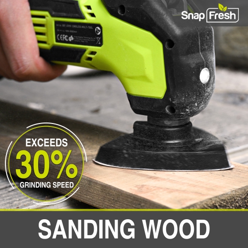 SnapFresh 20V Cordless Oscillating Multi Tool Kit with 6 Speed Settings 24 Accessories 2.0Ah Battery and Charger Included