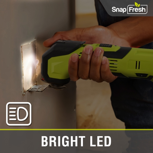 SnapFresh 20V Cordless Oscillating Multi Tool Kit with 6 Speed Settings 24 Accessories 2.0Ah Battery and Charger Included