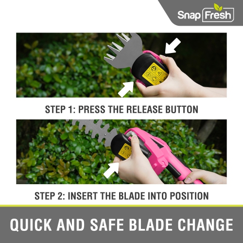 SnapFresh 2 in 1 Cordless Grass Shear and Hedge Trimmer 7.2V Electric Lightweight Shrub Trimmer with Battery and Charger