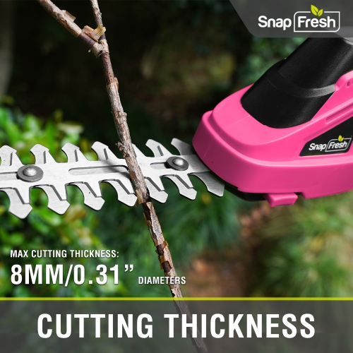 SnapFresh 2 in 1 Cordless Grass Shear and Hedge Trimmer 7.2V Electric Lightweight Shrub Trimmer with Battery and Charger