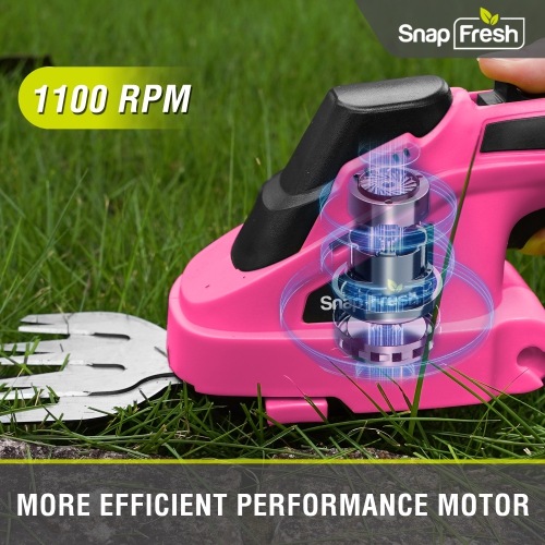 SnapFresh 2 in 1 Cordless Grass Shear and Hedge Trimmer 7.2V Electric Lightweight Shrub Trimmer with Battery and Charger