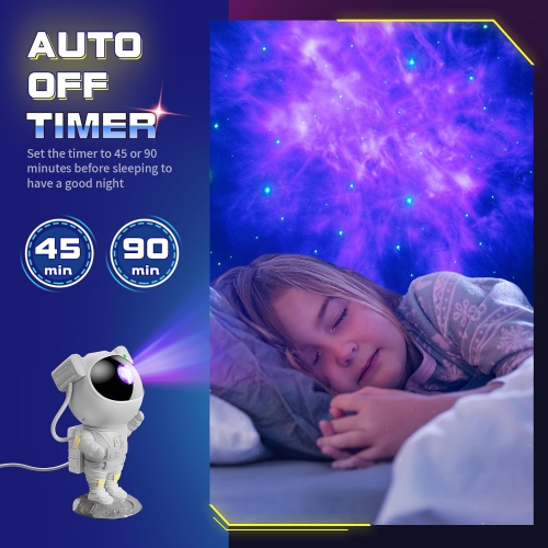Astronaut Star Projector Night Light - Space Projector Galaxy Starry Sky Nebula Ceiling Projector Lamp with Timer, Remote Control, Suitable for Kids