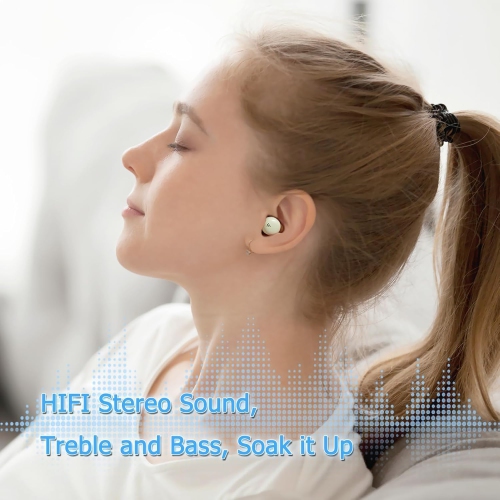 Sleep Earbuds for Side Sleeper,Wireless Earbuds for Sleeping,Tiny Side Sleep Headphones,HiFi Sound,In-Ear Sleeping Earphones