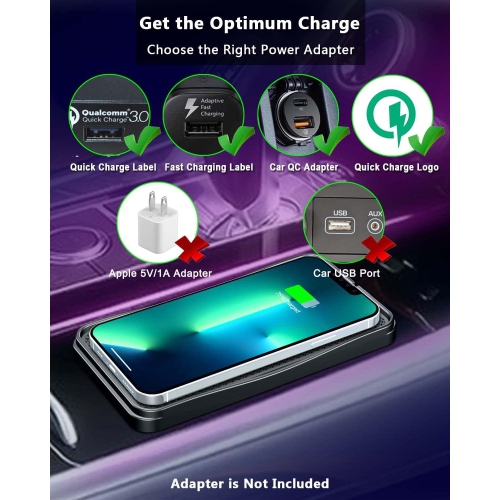 Universal Car Wireless Charger Upgrade Kit With Adjustable And Trimmable Mount Compatible With Most Vehicle Models For Convenient Installation