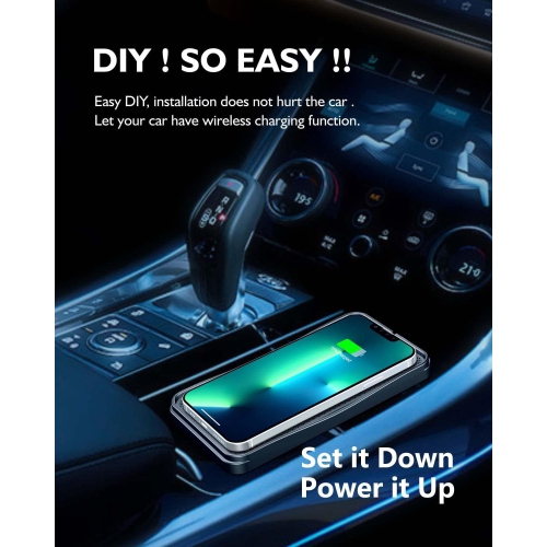 Universal Car Wireless Charger Upgrade Kit With Adjustable And Trimmable Mount Compatible With Most Vehicle Models For Convenient Installation