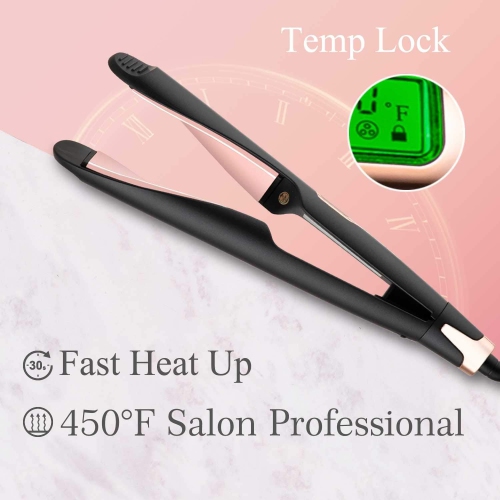 2 In 1 Curling And Straightening Iron With Negative Ion Technology For Hair Protection Professional Home Hair Styler And Flat Iron
